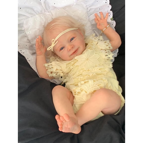 Realistic Reborn Baby Dolls - 18 inch Baby Doll Girl, Real Life Baby Dolls with Cloth Body, Real Baby Doll Newborn Baby with Accessories for 3 