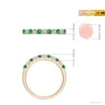 thumbnail image 4 of ANGARA Natural Shared Prong Emerald and Diamond Half Eternity Ring in 14K Rose Gold for Women (Size-2.1mm) | May Birthstone, Birthday, Anniversary, Jewelry Gift for Women | Natural Emerald Ring, 4 of 9