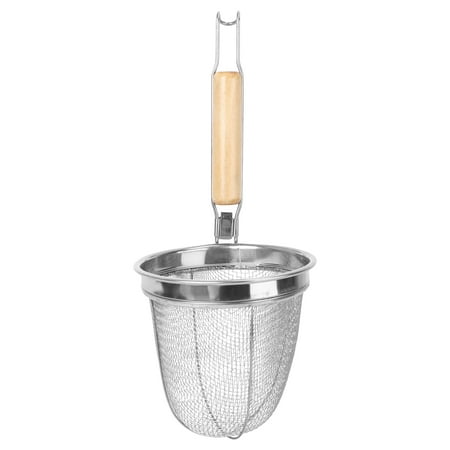 

New Fashion Kitchen Stainless Steel Big Mesh Food Dumpling Noodle Strainer