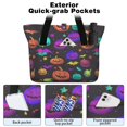 thumbnail image 2 of Tote Bag for Women - Rainbow Halloween Pumpkins Pattern Shoulder Bag - Large Utility Work Duffle Bag with Zipper Handbag for Travel, Work, Sprots, 2 of 5