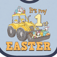 thumbnail image 4 of Inktastic It's My 1st Easter Construction Bunnies Boys or Girls Baby Bib, 4 of 4