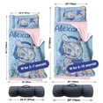 thumbnail image 6 of KAINSY Personalized Rabbit Toddler Girls Nap Mat Sleeping Mat for Daycare, Soft and Cozy Blue Kids Sleeping Bag with Pillow & Blanket for Preschool Kindergarten, Custom Name Easy Carry Napsack, 6 of 8