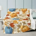 thumbnail image 2 of Fall Blanket 50"x60" Autumn Plaid Pumpkin Maple Leaves Acorns Throw Blankets Seasons Soft Warm Cozy Lightweight Rustic Harvest Thanksgiving Flannel Throw Blanket for Couch,Bed,Living Room,Dorm,Travel, 2 of 6