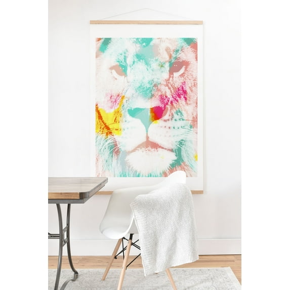 Society6 Abstract Lion by Allyson Johnson Art Print and Hanger