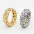 thumbnail image 3 of QQTDFG Men Cuban Link Ring Wedding Band Iced Out Gold Plated Punk Cubic Zirconia Gift-Gold-9, 3 of 8