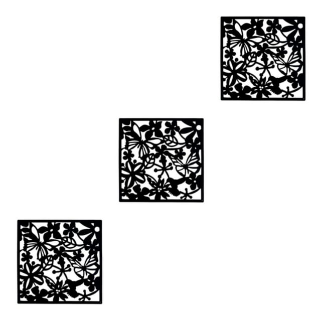 Maytalsory 4x Lightweight DIY Room Splitter Panel For On Go Durable Hanging Divider Screens Black Butterflies 3Set