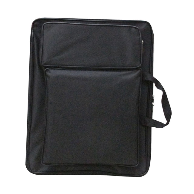Estuche de cartera de arte Perfecl Bolsa de arte Bolsa de Oxford Bolsa de asas Mochila de artistas Pinceles Negro Caso de la cartera de arte
