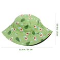 thumbnail image 2 of KAIYANG Sombrero de pescador para mujer, con estampado de fresas, ala ancha, reversible, de doble cara, para pesca, color rosa y verde, 2 of 5