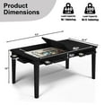 thumbnail image 2 of Avocahom Solid Wood Board Game Table for 4–6 with Removable Top, 54" x 31" Gaming Surface, Game Mat, 6 Cup Holders & Hobby Tray – Convertible Gaming and Dining Table for D&D , Card Game and Puzzle, 2 of 10
