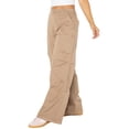thumbnail image 3 of Celebrity Pink Women’s and Women's Plus Wide Leg Cargo Pants, Sizes XS-4X, 3 of 5