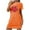 Orange, variant on Xfvqtps Valentine's Day Nightgown for Women Plus Size Red Heart Print Short Sleeve Crew Neck Solid Color Lightweight Soft Comfortable Pajamas Black