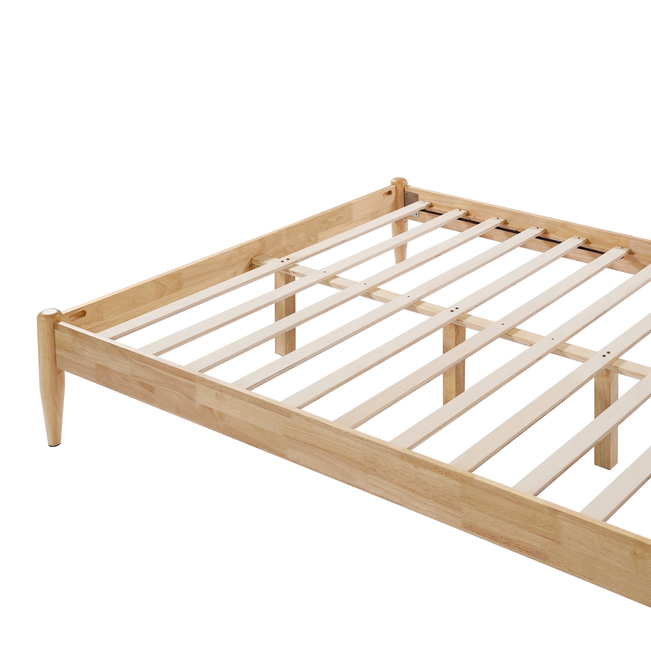 Christopher Knight Home Queen Size Solid Wood Bed Frame with Fleece Upholstered Headboard, Ivory