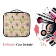 thumbnail image 6 of FORMRS Travel Makeup Bag Large Capacity Train Case Cosmetic Organizer with Adjustable Dividers, Retro Pink Stars, 6 of 8