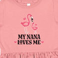thumbnail image 4 of Inktastic Nana Loves Me Girl Flamingo Girls Toddler Dress, 4 of 5