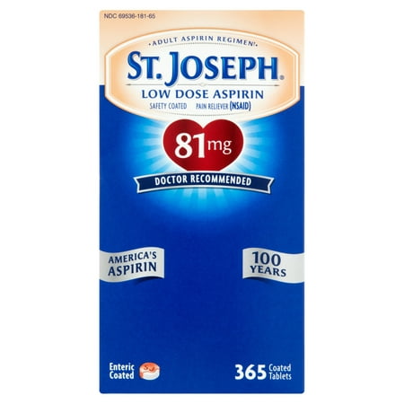 Joseph Low Dose Aspirin Coated Tablets, 81 mg, 365