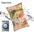 thumbnail image 6 of Fuzoiu Vintage Bird Print Pillow Case with Hidden Zipper,Pillow Covers,Soft and Comfortable Pillowcase-16"x24", 6 of 6