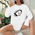 thumbnail image 4 of SDNall T-Shirt Imprimé Football pour Femmes, Motif Fan, Manches Longues, 4 of 6