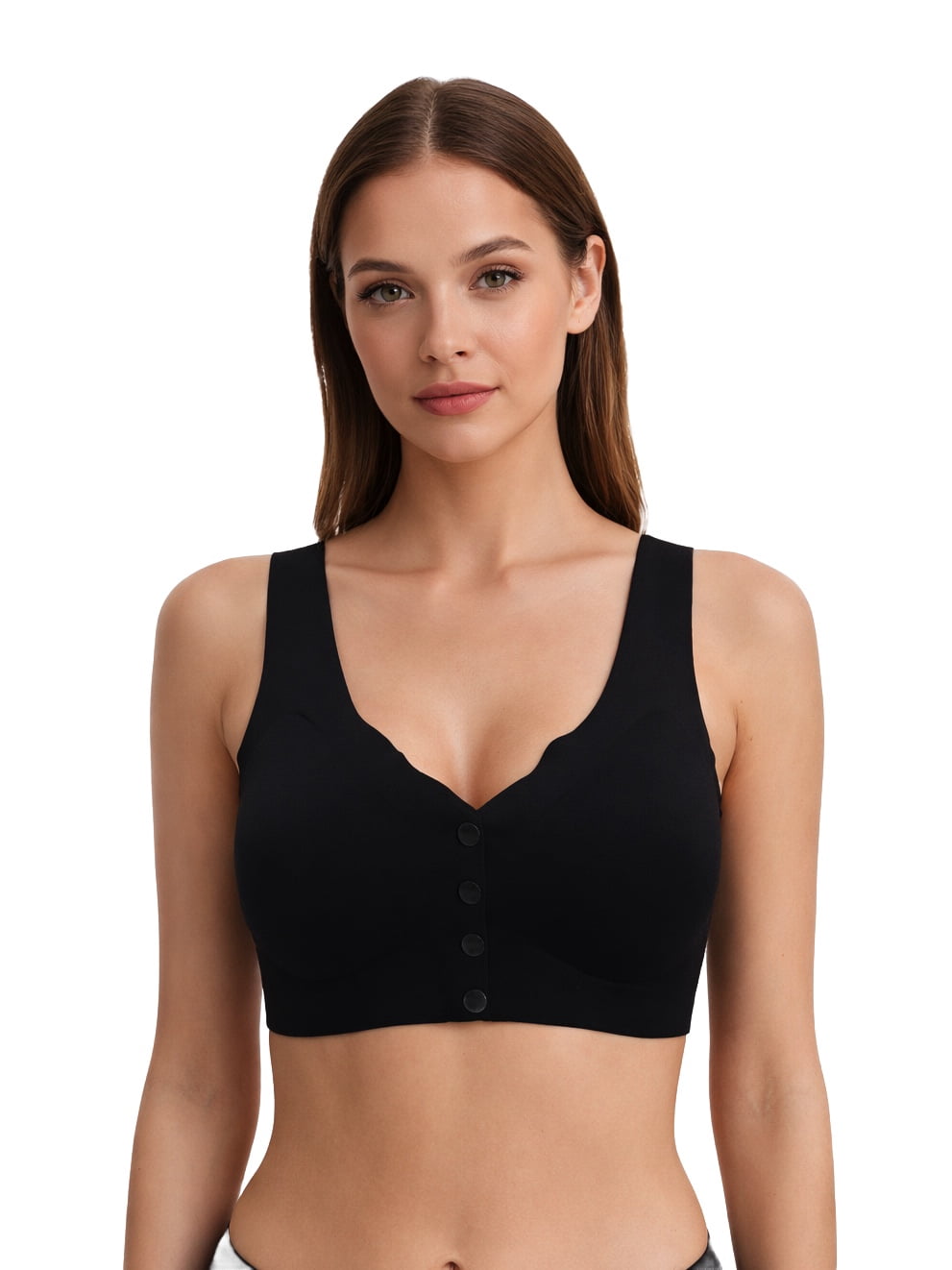 Women Wireless Bra 6 Pack, Comfort Everyday Bra, Full Coverage, Soft Stretch, 32B-46DDD, No Underwire, Plus Size 36C (S8815)
