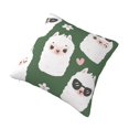 thumbnail image 2 of Rateoe Alpaca Faces Pattern Throw Pillow Cover Premium Pillow Stuffer Sham Square for Decorative Cushion Bed Couch Sofa(Pillow insert not included), 2 of 8