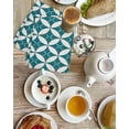 thumbnail image 4 of Abstract Geometric Kitchen Dish Towels for Drying Dishes Set of 3, Vintage Rhombus Circle Texture Green Waffle Weave Microfiber Hand Tea Bathroom Towels Quick Dry & Absorbent Towel 15.7x23.6, 4 of 7