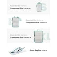thumbnail image 3 of Compression Packing Cubes Travel - See Through Mesh Packing Cubes for Carry-on Suitcases Set Luggage Organizer Bags for Travel Accessories with Shoe Bag 5PCS White, 3 of 7