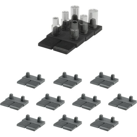 Stealthmounts 1/4 Inch Tpe Drawer Hive Socket Holder, Black, 10 Pieces