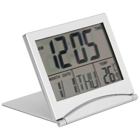 Fyydes 1Pc Portable Folding Travel Digital LED Alarm Clock Temperature ...
