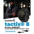 thumbnail image 2 of Garmin tactix 8 51mm AMOLED Sapphire Edition Smartwatch with Applied Ballistics Ultralight Solver and Built-In Flashlight, 2 of 5