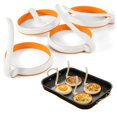 thumbnail image 1 of Juego de aros de silicona para cocinar huevos fritos GAGAQI, paquete de 4, antiadherentes, 1 of 7