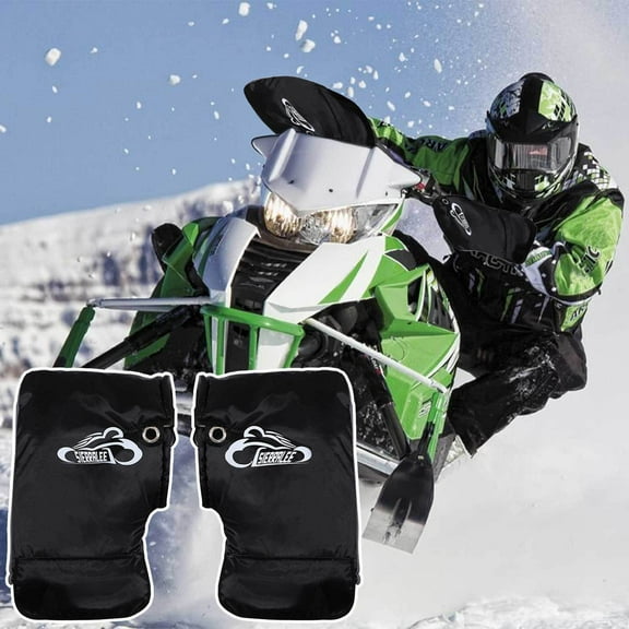 HongHeng Motorcycle Gloves for Men, Winter Warm Motorcycle Gloves, Dirt Bike Gloves, Snowmobile Handlebar Muffs, the Weatherproof Motorcycle Gloves for Warming and Cold Against