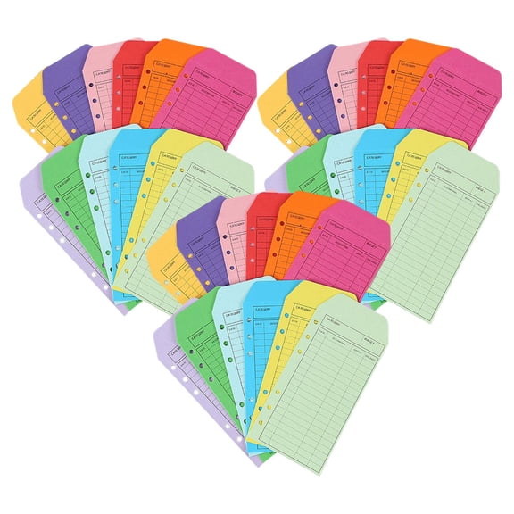 TEHAUX 36Pcs Cashier Register Envelopes Assorted Color Cardstock for Retail and Restaurant