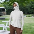thumbnail image 2 of XINPING Women's Protective Sunscreen Jacket Ice Silk Summer Lightweight Long Sleeve Jacket Breathable for Summer Outdoors, 2 of 7