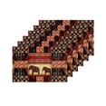 thumbnail image 4 of MKHERT Ethnic Patchwork of Snake Skin and Elephants Placemats Table Mats for Dining Room Kitchen Table Decoration 12x18 inch,Set of 6, 4 of 4