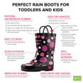 thumbnail image 3 of Oakiwear Kids Rain Boots For Boys Girls Toddlers Children, Polka Dot, 3 of 3