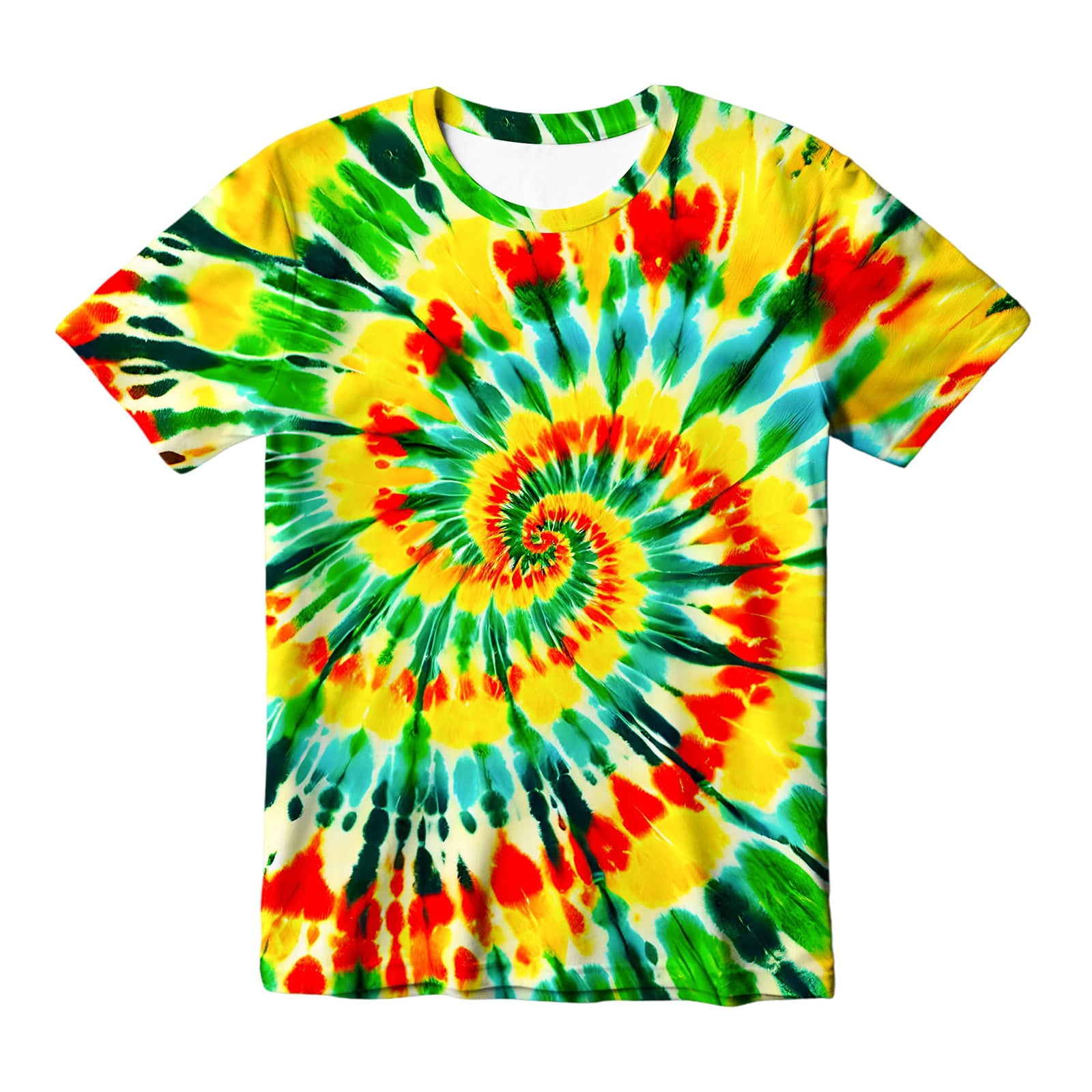 XIYON Boys T-Shirts Kids Tie Dye T Shirt For Boys Short Sleeve Crew Neck Tee Shirts For Boys Clothes For Kids