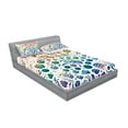 thumbnail image 2 of Ambesonne Leopard Print Fitted Sheet & Pillow Sham Set, Colorful Spotted Dots, Full, White Multicolor, 2 of 2