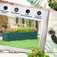 thumbnail image 6 of Outsunny 8x2x2ft Galvanized Raised Garden Bed Kit, Large Outdoor Metal Elevated Planter Box with Safety Edging for Flowers, Vegetables, Green, 6 of 9