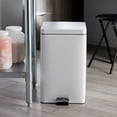 thumbnail image 3 of McKesson Trash Can - White Steel Garbage Bin with Step-On Pedal, 8 gal, 1 Ct, 3 of 10