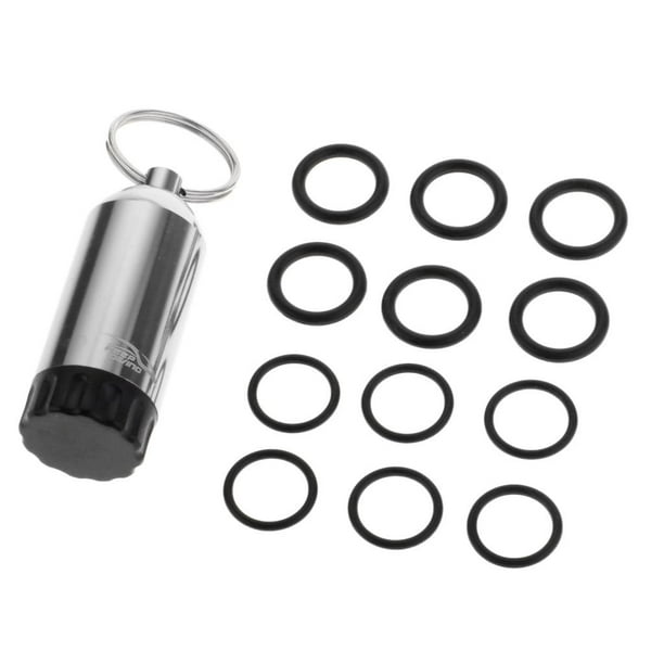 Mini kit de conexión de tanque con selección para válvulas de tanque de buceo, mangueras y reguladores. Plata