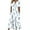 White, variant on IROINNID Long Dresses For Women Casual Comfy V-Neck Buttons Short Sleeve With Pocket Printed Swing Maxi Dresses
