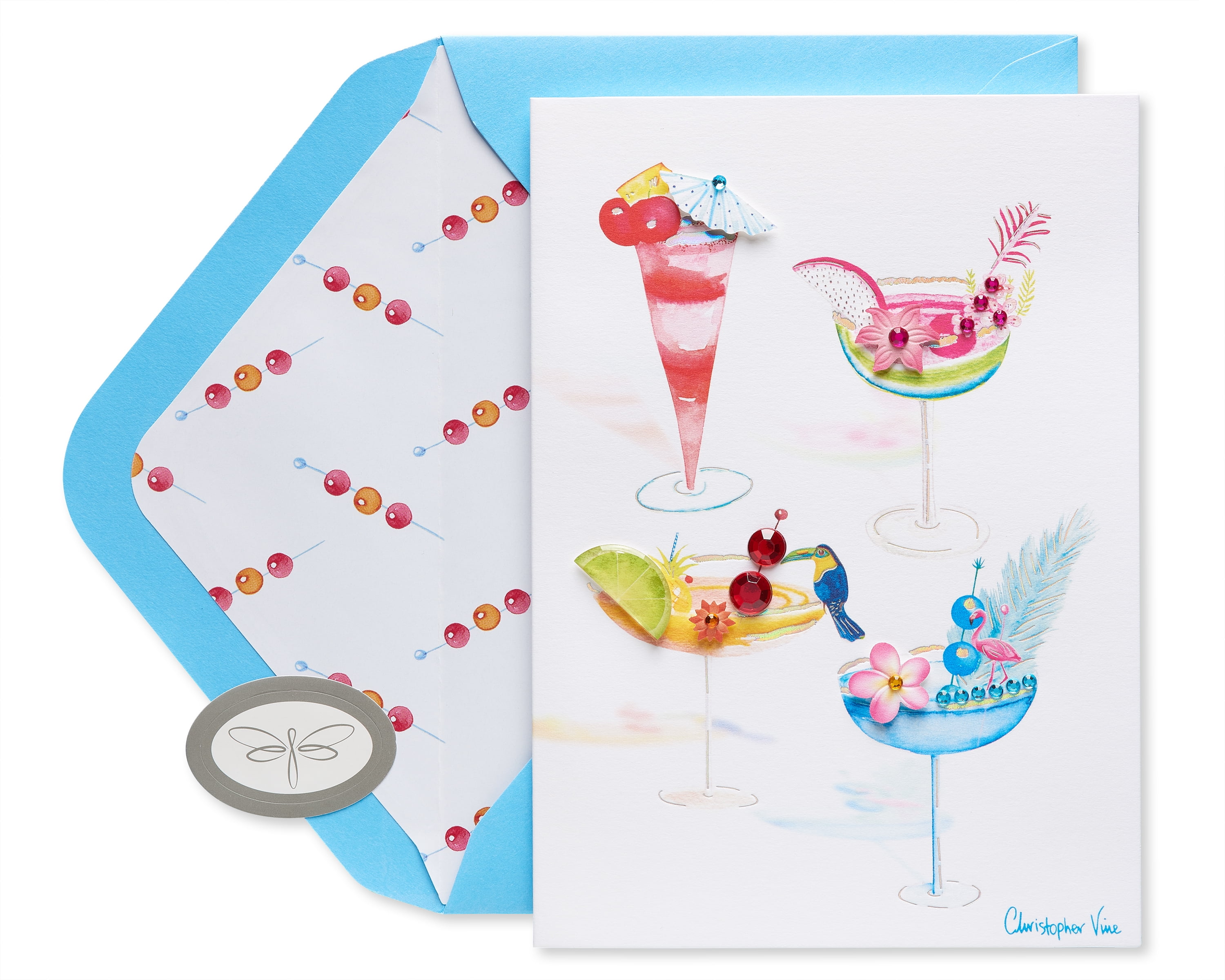 Papersong Premium Birthday Card (Birthday Cocktails)
