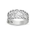 thumbnail image 3 of 925 Sterling Silver Oxidized Platinum Plated Freeform Women Valentines Day Gifts Ring, 3 of 4