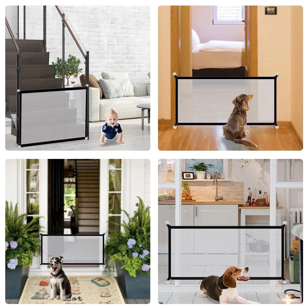MesaSe Magic Gate for Dogs Mesh Dog Gate Pet Safety Guard Home Outside Doorway Gate for Stairs Outdoor Doorways Pet Isolation Net Walmart