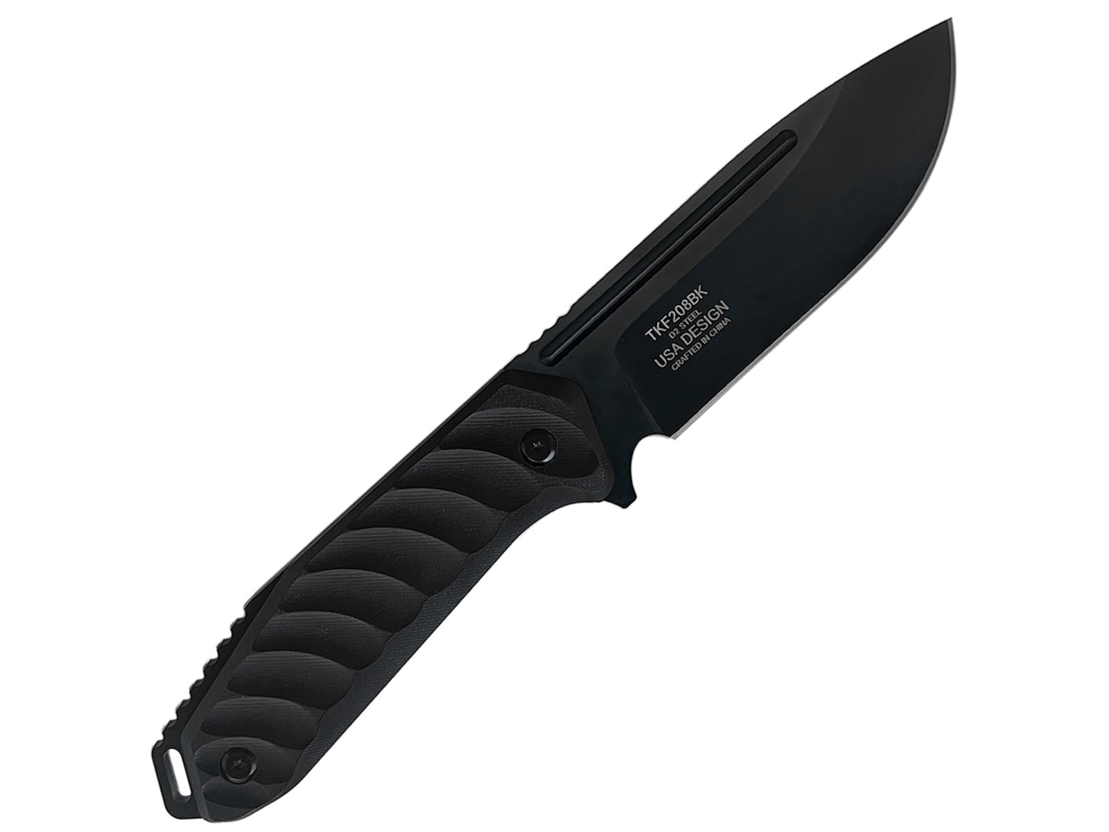 Takumitak Takumi Fixed Blade Knife, 4.5in, D2, Drop Point, G10 Handle, Black
