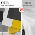 thumbnail image 5 of Yellow Kitchen Window Curtains Valance and Tier Set 36 Inch, Black Grey White Modern Rod Pocket Short Tier Curtain for Bathroom, Abstract Art Small Cafe Drapes for Kitchen Decor, 5 of 6