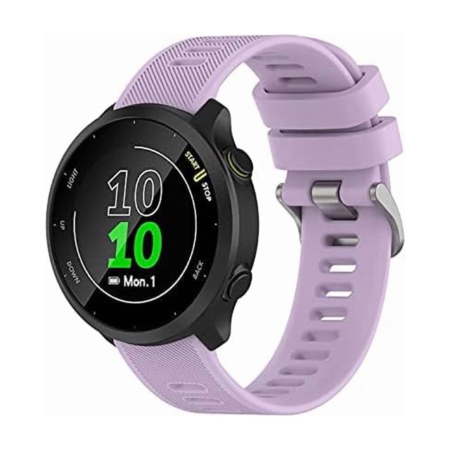 Chenchen 20mm Watch Strap Compatible for Garmin Forerunner 55/245 /165/645, Replacement Silicone Straps Waterproof Sport Band for Women Men, Accessories (No Watch)