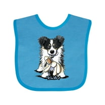 Inktastic Tri-Color Border Collie Boys or Girls Baby Bib