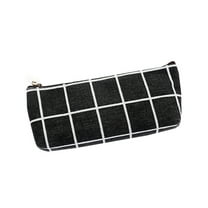 TUTUnaumb Creative Striped Canvas Pencil Pouch Makeup Bag Cosmetic Case Stationery Pouch Small Zipper Pouch Makeup Bag Purse Pouches Cute Makeup Pouch Christmas Gifts Stocking Stuffers-Black
