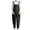 Black, variant on aidice Plus Size Overalls for Women Summer Casual Cotton Linen Lightweight Loose Solid Color Jumpsuits