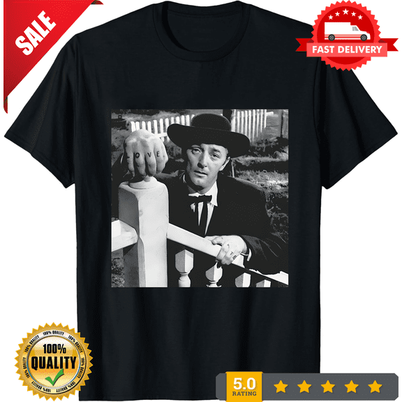 Hot Rare Night of the Hunter (1955) Robert Mitchum T-shirt Fan Gift, NEW INSTOCK-TH78248